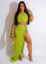 Be Here Now Skirt Set Lime