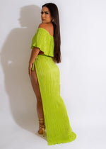 Be Here Now Skirt Set Lime