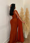 Divine Timing Glitter Maxi Dress Brown
