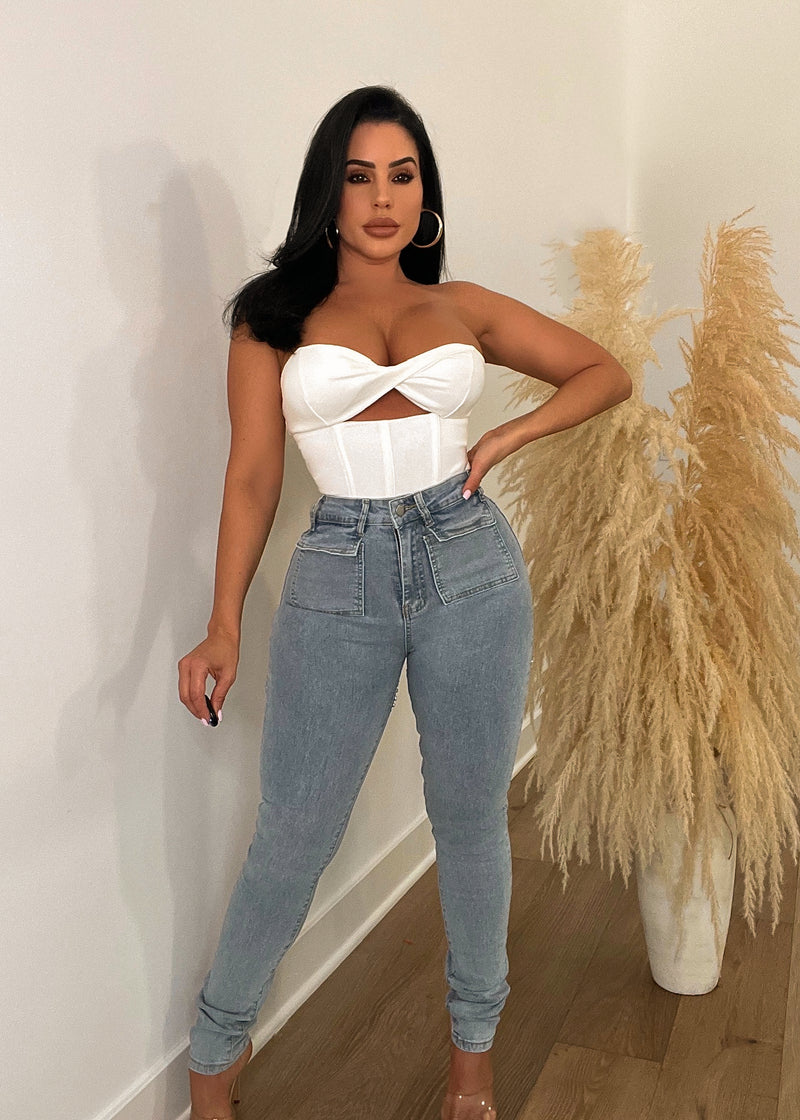 My Inspiration Bustier Top White