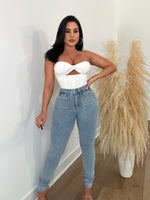 I Am Poisonous Rhinestones Denim Jeans