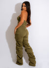 Waiting For You Cargo Jumpsuit Green