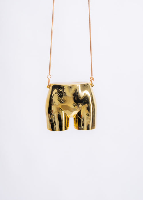 Peaches Signature Butt Handbag Gold