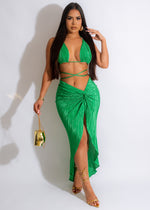 Love in The Air Skirt Set Green
