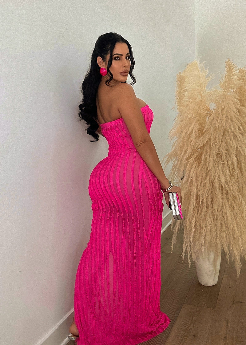 The Best Of Me Mesh Maxi Dress Pink