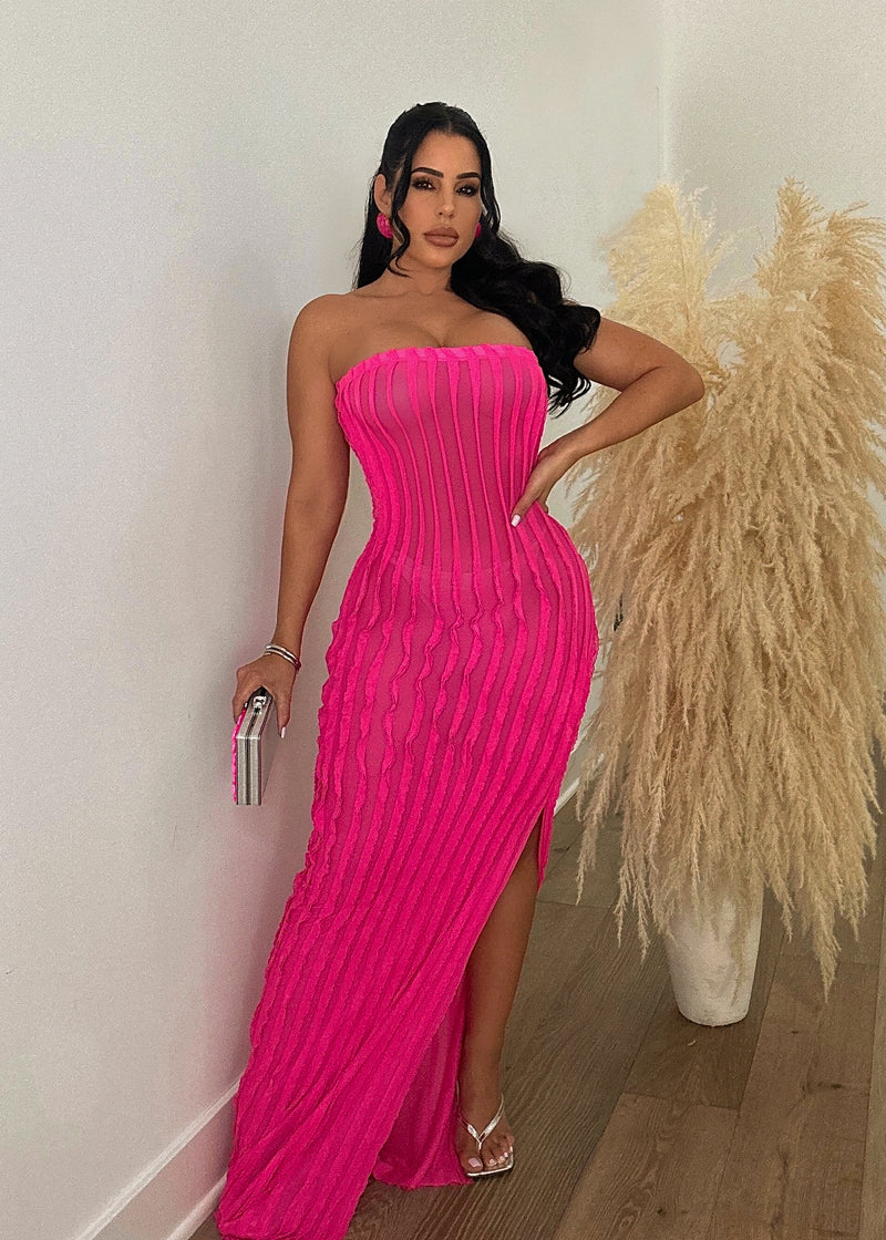 The Best Of Me Mesh Maxi Dress Pink