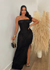 The Best Of Me Mesh Maxi Dress Black