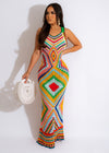 Resort Paradise Crochet Maxi Dress