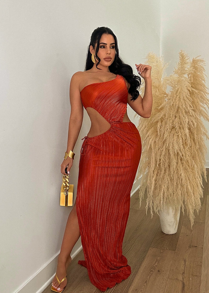Dance On My Own Maxi Dress Orange