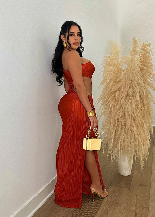 Dance On My Own Maxi Dress Orange