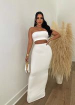 Midnight Train Skirt Set White
