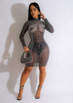 Hard To Handle Rhinestones Mini Dress