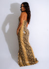 That Snake Girl Faux Leather Maxi Dress