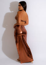 Forever Summer Metallic Cover Up Brown