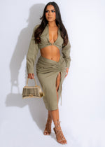Lusting For You Ruched Skirt Set