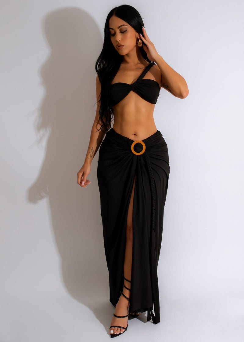 Full Moon In Paris Skirt Set Black - Elegant evening wear