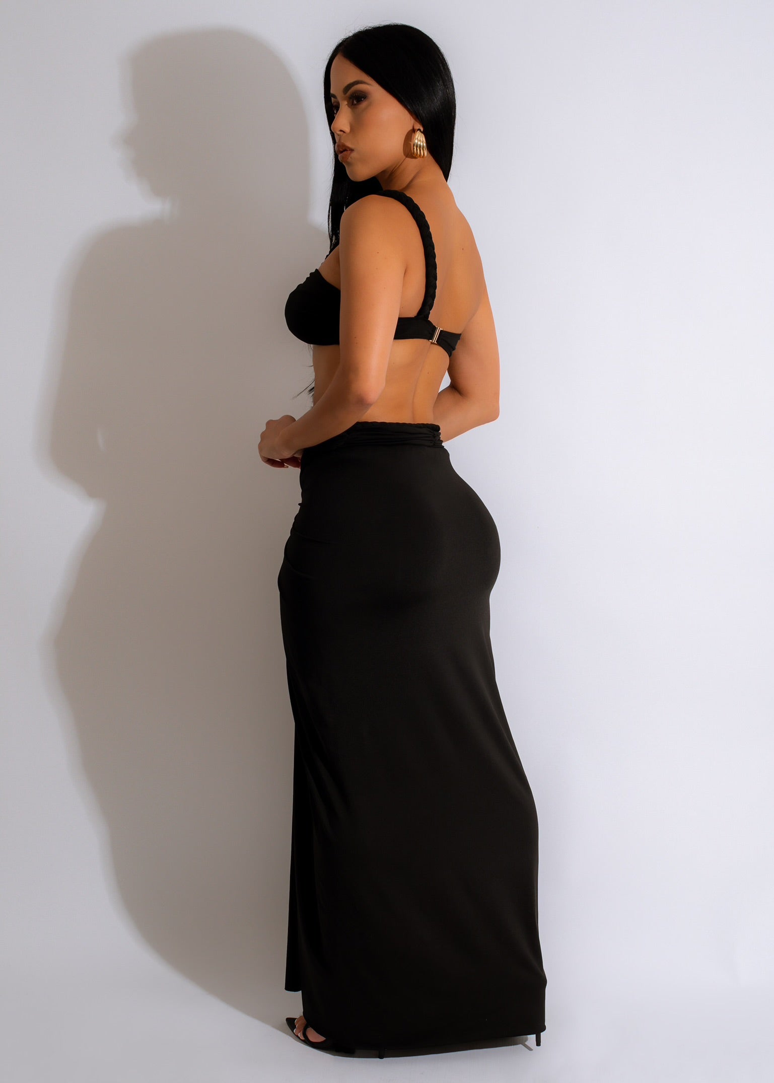 Full Moon In Paris Skirt Set Black