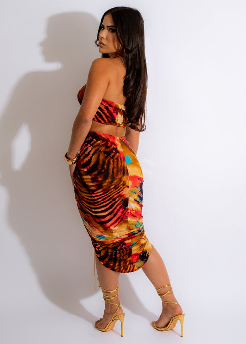 Magic Days Ruched Midi Dress