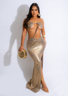Look My Way Metallic Maxi Dress