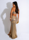 Look My Way Metallic Maxi Dress