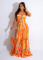 To Fall In Love Skirt Set Orange