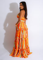 To Fall In Love Skirt Set Orange