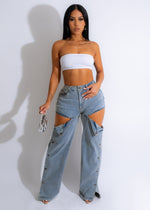 Start The Game Cut Out Denim Jean
