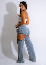 Start The Game Cut Out Denim Jean