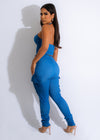Follow Me Ribbed Pant Set Blue