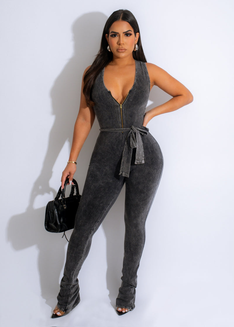 See You Later Jumpsuit Grey