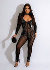 Don't You Worry Mesh Pearls Jumpsuit