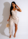 Can't Help Myself Satin Jumpsuit Nude