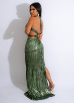 Night Of Fun Metallic Maxi Dress