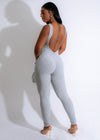 Just Her Ribbed Jumpsuit Grey