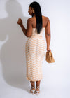 What A Cutie Knitted Skirt Set Nude - Adorable knitted skirt set in a neutral tone