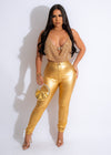 Make A Change Metallic Pant Gold
