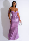 All My Beauty Sequin Maxi Dress Purple