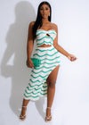 What A Cutie Knitted Skirt Set Green