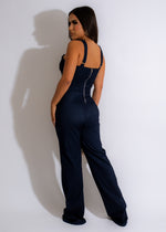Shiny Happy People Denim Jumpsuit