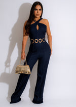 Shiny Happy People Denim Jumpsuit