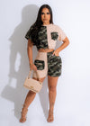 Never A Basic Camo Short Set