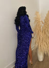 Reflection Sequin Maxi Dress Set Blue