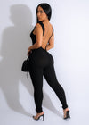 Just Her Ribbed Jumpsuit Black