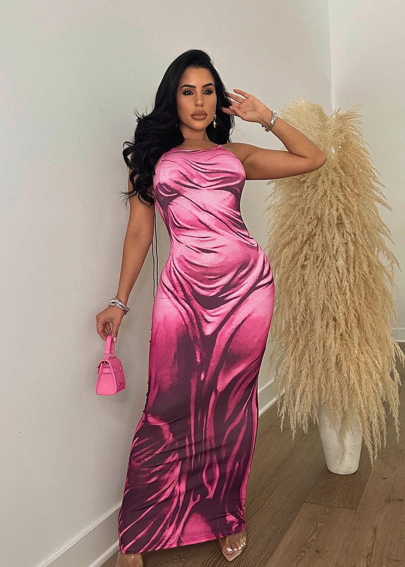 His Muse Maxi Dress Fuchsia