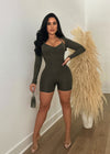 Playing Games Romper Set Green