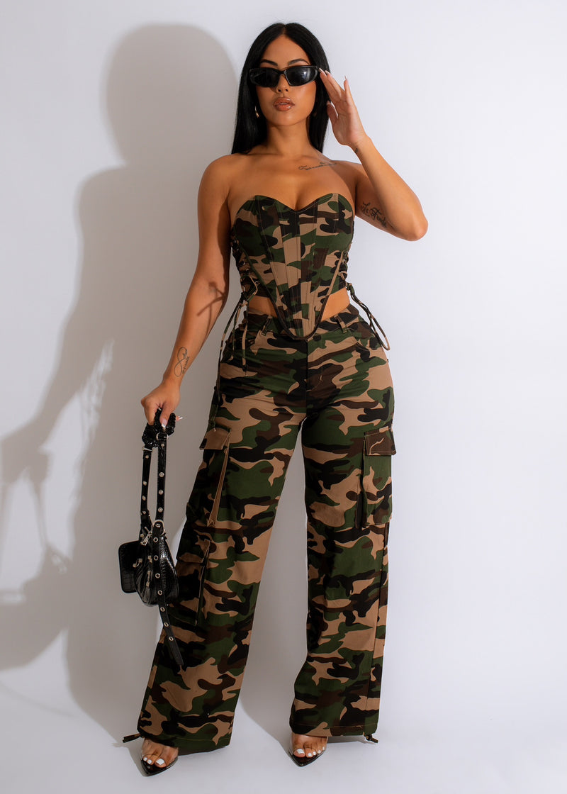 Can't See Me Camo Cargo Pant Set