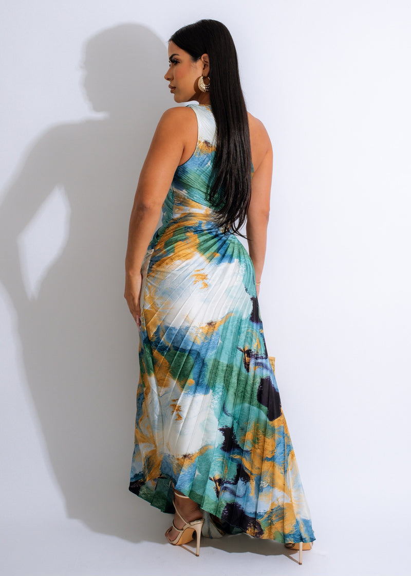 You Hear My Voice Silk Maxi Dress