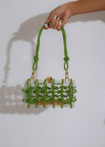 Glam Night Rhinestone Handbag Green