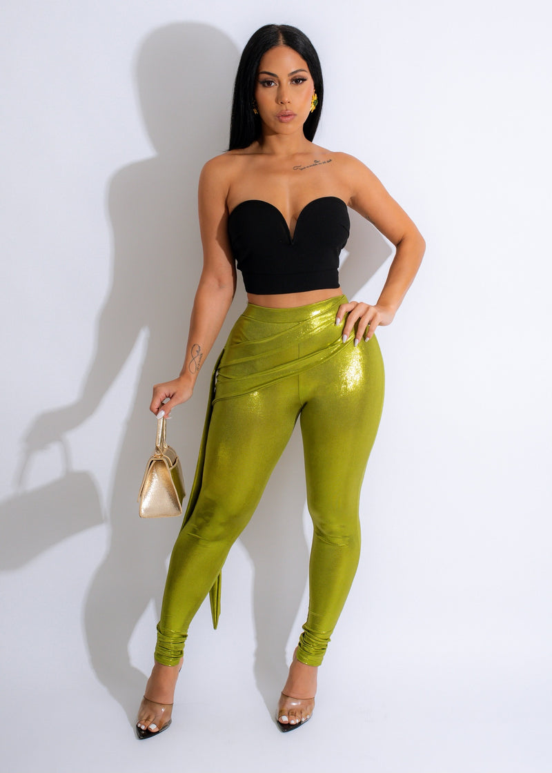 Run The World Metallic Pant Set