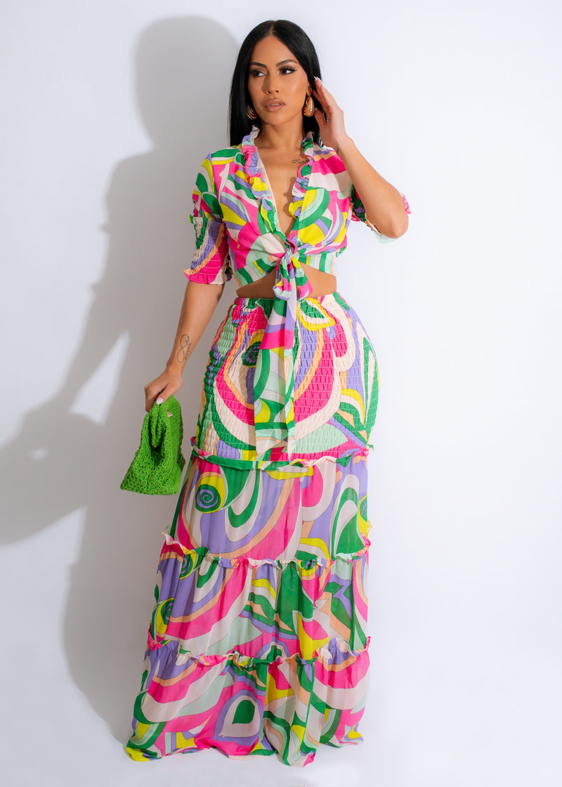 How Sweet Of You Skirt Set Green